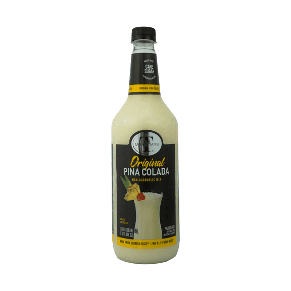 Mr & Mrs T Pina Colada Non- Alcoholic Mix, 1 L, Made with Cane Sugar, Shelf Stable, Plastic Bottle