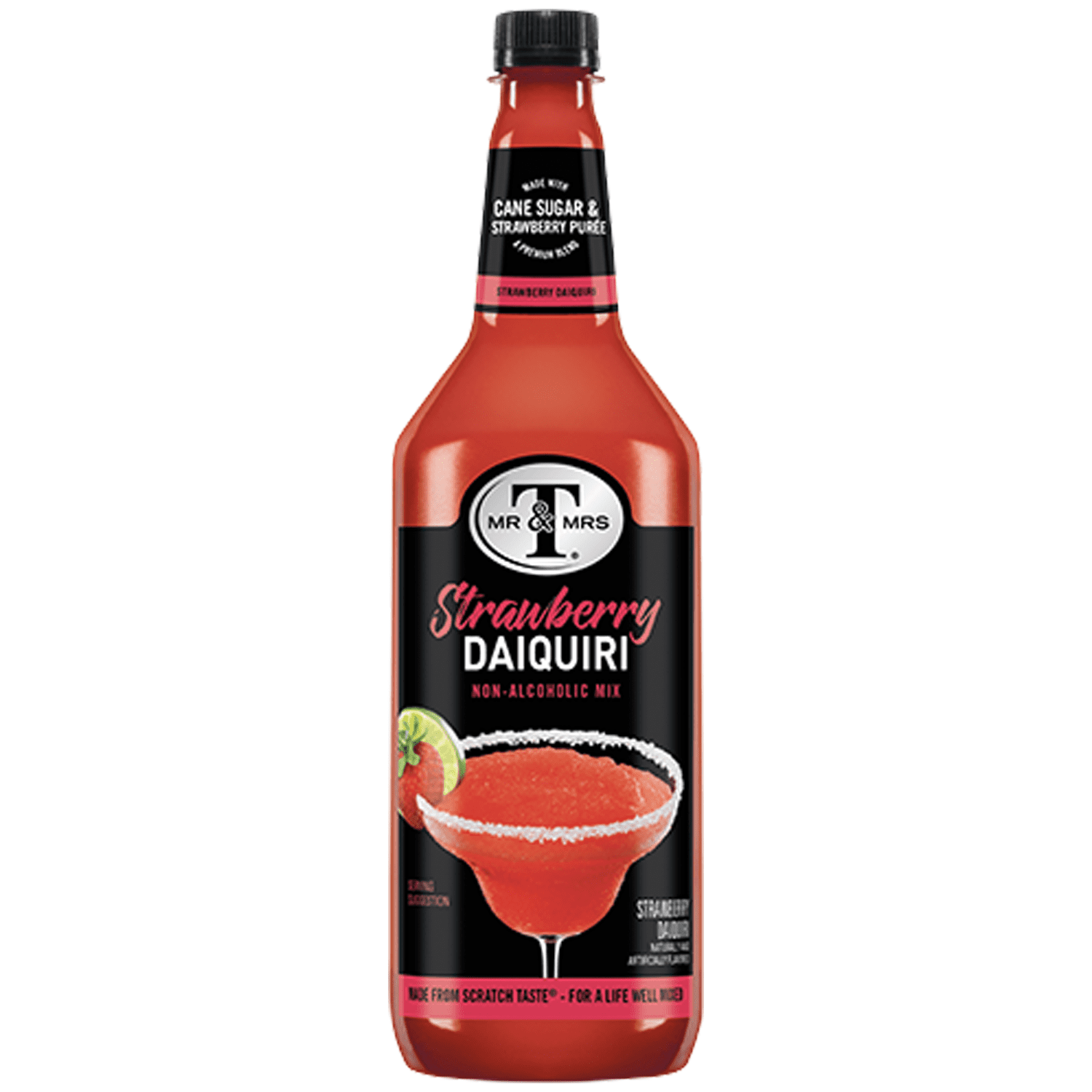 Mr & Mrs T Strawberry Daiquiri, 1L Bottle, 1 Pack Premium Cocktail Mixer, Ready to Use