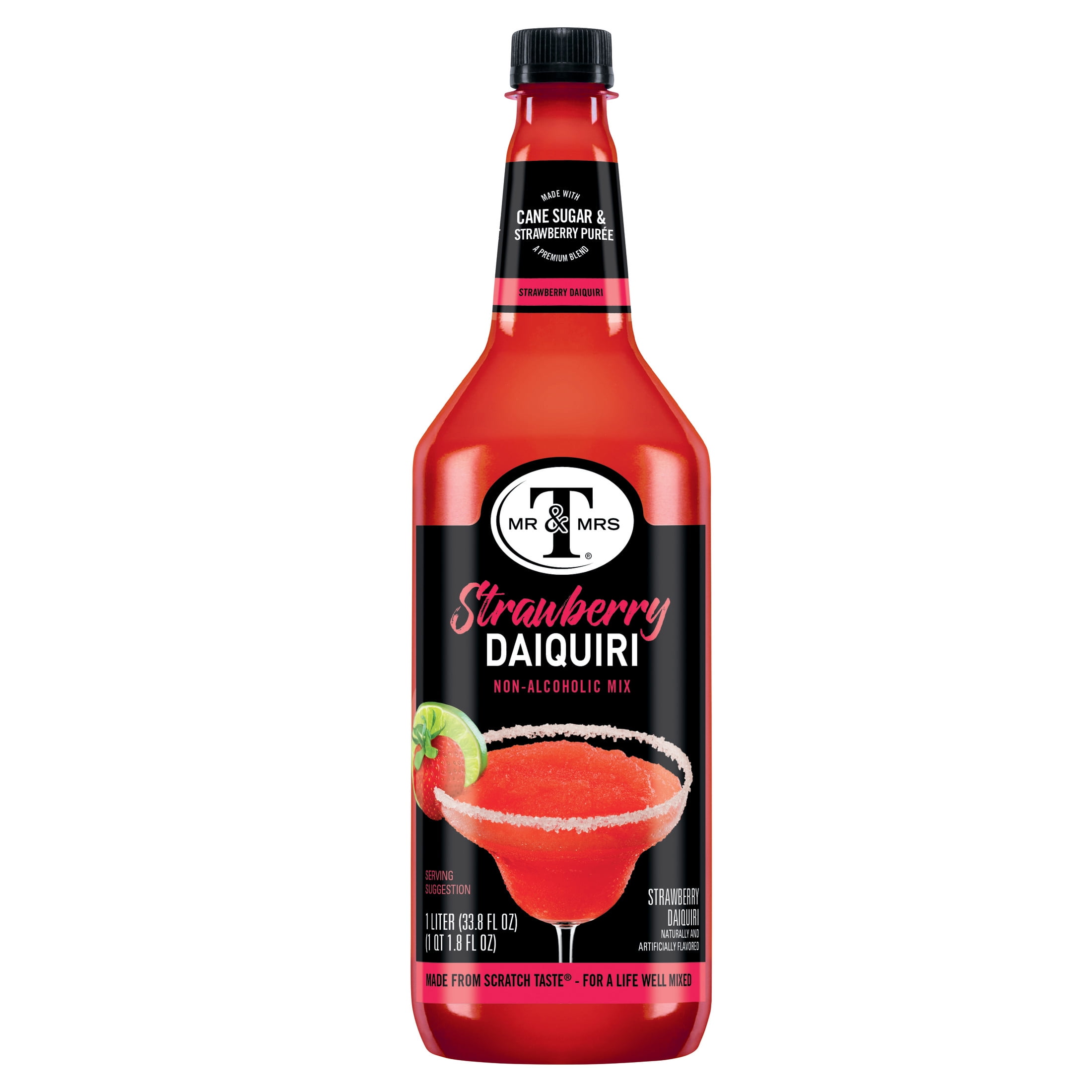 Mr & Mrs T Strawberry Daiquiri Margarita Mix, 1 L, Bottle