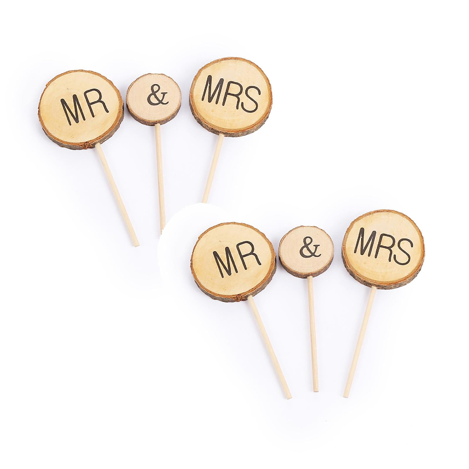 Mr & Mrs Toppers Natural Wood Cake Decoration, Chic Rustic Wedding Mr Mr & Mrs Toppers Natural Wood Cake Decoration, Chic Rustic Wedding Mr