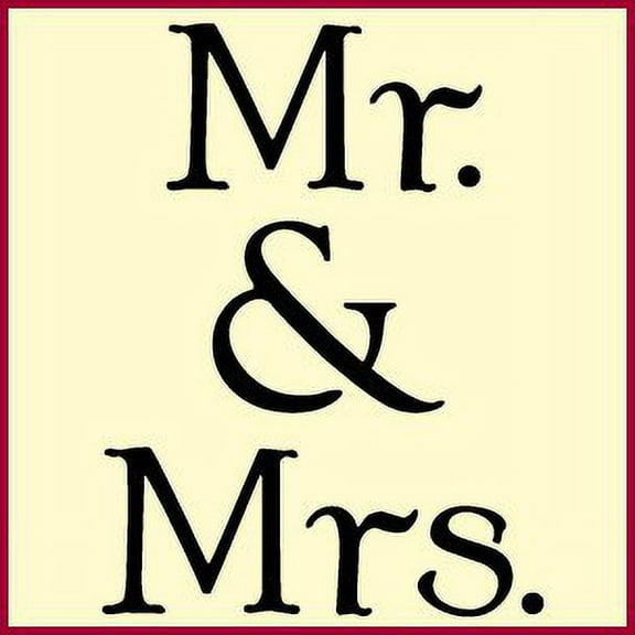 Mr. and Mrs. Wedding Banner Stencil - DIY Custom Wedding Romance Romantic Cupid Love Lovebird Decorations Template Reusable Laser Cut Mylar Template for Painting Home Decor Crafts - The Artful Stencil