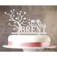 thumbnail image 1 of "Mr & Mrs Wedding Cake Topper Custom Name Cake Topper Color Option Available 6""-8"" Inches Wide", 1 of 1