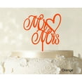 thumbnail image 1 of "Mr & Mrs Wedding Cake Topper Custom Orange Cake Topper Color Option Available 5""-6"" Inches Wide", 1 of 1