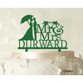 thumbnail image 1 of "Mr & Mrs Wedding Cake Topper Personalized Green Cake Topper Color Option Available 5""-7"" Inches Wide", 1 of 1