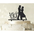thumbnail image 1 of "Mr & Mrs Wedding Cake Topper Personalized Matt Black Cake Topper Color Option Available 5""-7"" Inches Wide", 1 of 1
