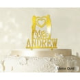 thumbnail image 1 of "Mr & Mrs Wedding Cake Topper Personalized Mirror Cake Topper Color Option Available 5""-7"" Inches Wide", 1 of 1