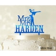 thumbnail image 1 of "Mr & Mrs Wedding Cake Topper Personalized Mirror Cake Topper Color Option Available 5""-7"" Inches Wide", 1 of 1