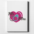 thumbnail image 1 of Mr. & Mrs. Wedding Rings Heart - 8" x 10" - Decorative Canvas Wall Art - White Edge - 5/8" Gallery Wrapped, 1 of 2