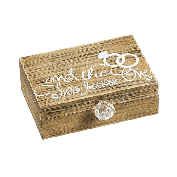 Mr. & Mrs. Wooden Ring Holder Box