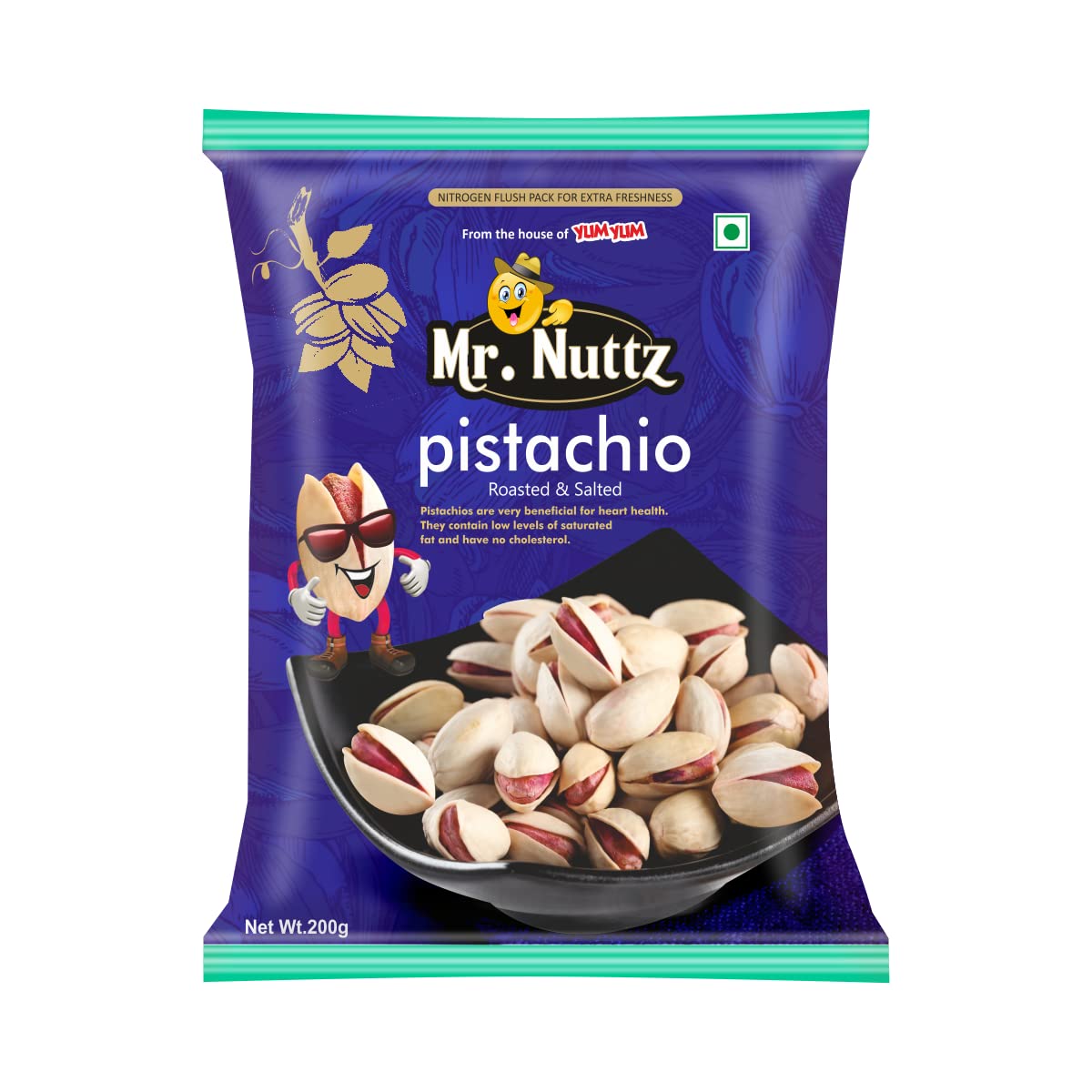 Mr.Nuttz Premium California Roasted & Salted Pistachios 200 G Pista