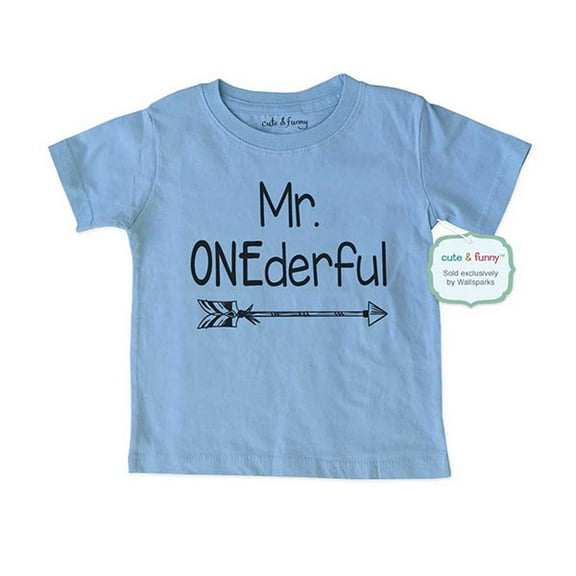 Mr. ONEderful - wallsparks cute & funny Brand cool boho 1st First Birthday Shirt Age 1 One year old - Soft Infant Shirt