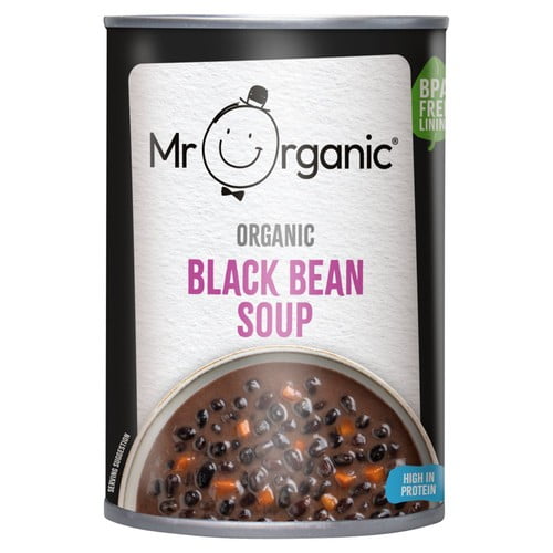 Mr Organic Black Bean & Vegetable Soup 400g, British Import (Pack of 2)