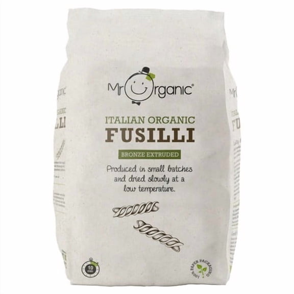Mr Organic Italian Fusilli Pasta 500g, British Import (Pack of 3)