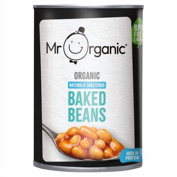 Mr Organic Low Sugar Baked Beans 400g, British Import (Pack of 3)