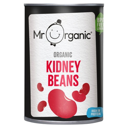 Mr Organic Red Kidney Beans 400g, British Import (Pack of 3)