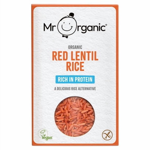 Mr Organic Red Lentil Protein Rice 250g, British Import (Pack of 3)
