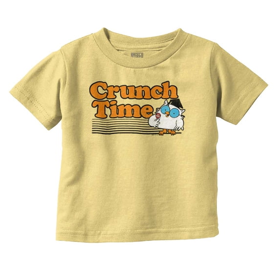 Mr. Owl Crunch Time Tootsie Pop Funny Toddler Boy Girl T Shirt Infant Toddler Brisco Brands 12M