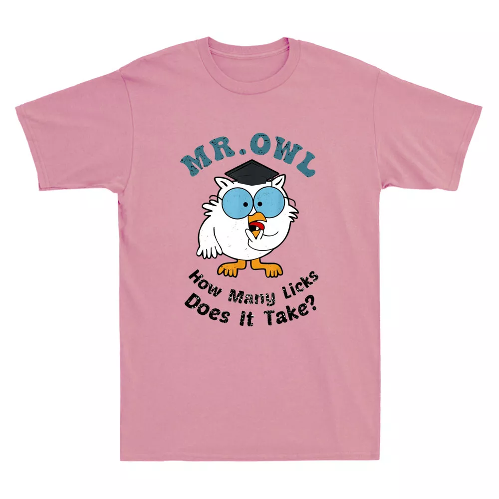 Mr. Owl How Many Licks Does It Take Funny Owl Lover Meme Vintage Men's