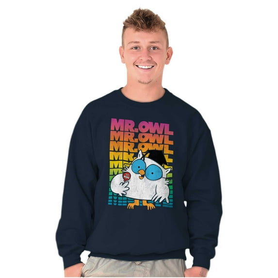 Mr Owl Vintage Retro Tootsie Pops Sweatshirt for Men or Women Brisco Brands S