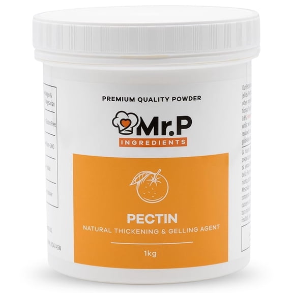 Mr.P Ingredients Pectin 1Kg NH Powder Ideal for Jams Marmalades Chutney Fruit Jellies Fruit Compote Gelling Agent Vegan Vegetarian Halal Kosher Gluten Free