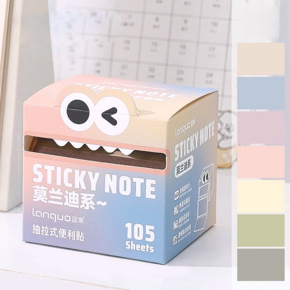 Mr. Paper 105/108Sheets/roll Pull-out Sticky Notes Student Stationery Sticky Notes Transparent Color Sticky Notes DIY Handbook