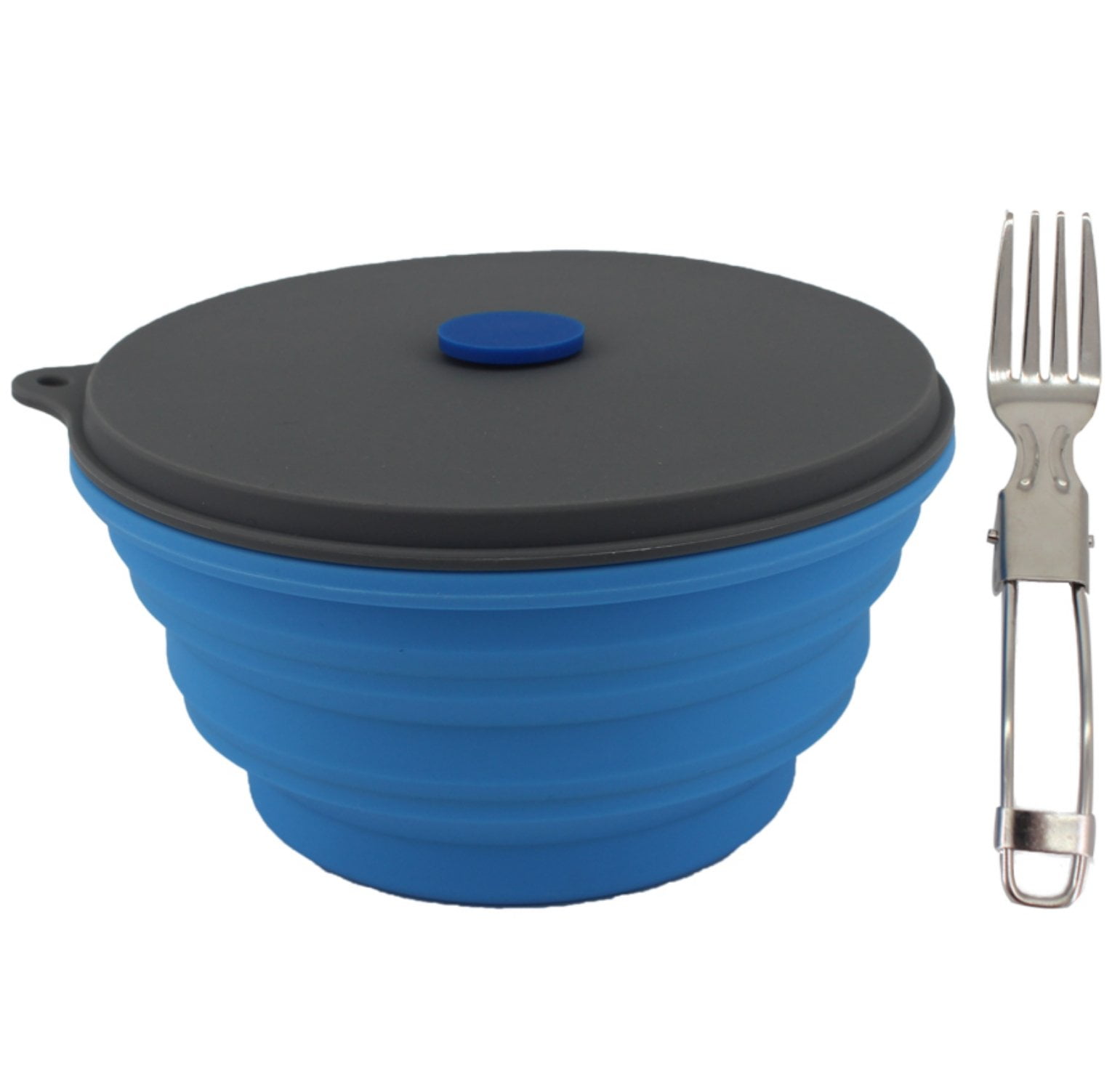 Peanut's 30oz Collapsible Silicone Camping Bowl with Lid