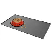 Mr. Peanut's Large Pet Food Mat, Premium Food Grade Silicone, BPA Free, 24X16"