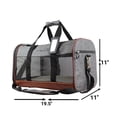 thumbnail image 1 of Mr. Peanut's Rhodium Series Airline Capable Soft Sided Pet Carrier, Plush Fleece Bedding & Sturdy Plywood Base, Premium Self Locking Zippers, Secure Carrying Strap, 19x11x11, 1 of 9