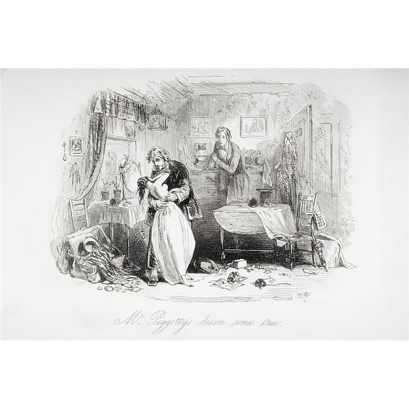 Mr. Peggottys Dream Comes True. Illustration From the Charles Dickens Novel Poster Print - 18 x 12