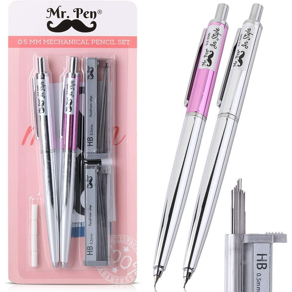 Mr. Pen- 0.5 Mechanical Pencil, 2 Pack, Mechanical Pencil with Lead and Eraser, Pencil Mechanical, Artist Mechanical Pencil 0.5