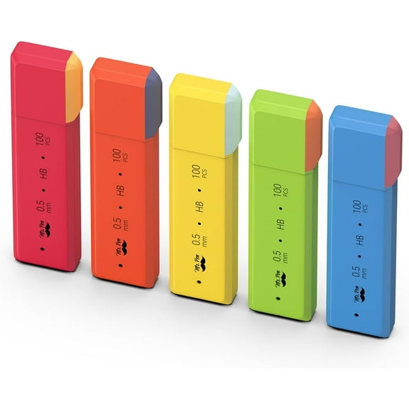 Mr. Pen- 0.5 Millimeter Lead Refills for Mechanical Pencils, HB, 5 Pack, 500 PCS, 0.5 Lead Refill