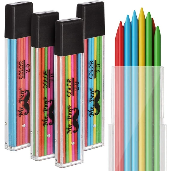 Mr. Pen- 2mm Lead Refills, 48 Pack, Colored Lead Pencils 2.0 mm, Mechanical Pencil Lead, Colorful Mechanical Pencils 2mm Lead