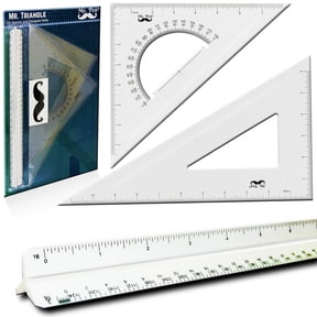 Mr. Pen- 3 Pc Large Triangular Ruler Set, Triangular Scale, 11 Inch 30/60 and 8 Inch 45/90 Triangles