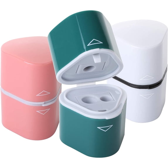 Mr. Pen 3-in-1 Manual Pencil Sharpeners with Shavings Storage, Multicolor, 3 Pack