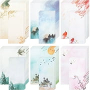 Mr. Pen 6 Beautiful Patterns Stationery with Envelopes, 10 x 7.3 inches, 30 Sheets, 48 Count