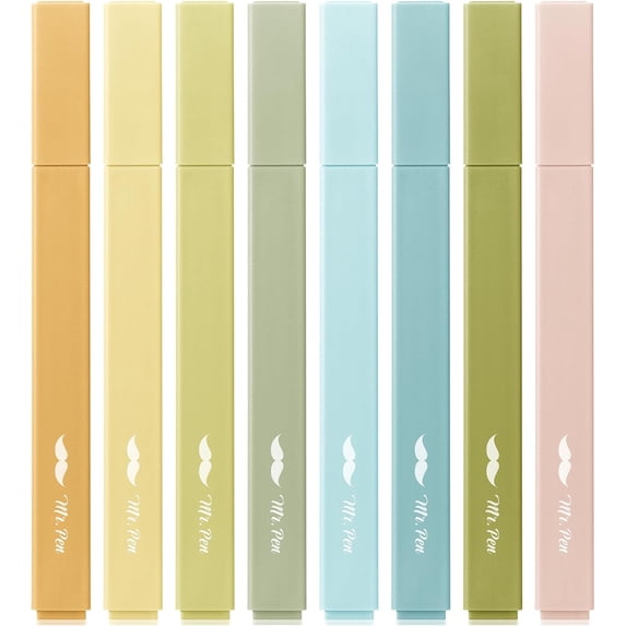 Mr. Pen- Aesthetic Highlighters, 8 Pack, Chisel Tip, Natural Vintage, Cute Highlighters Assorted Colors