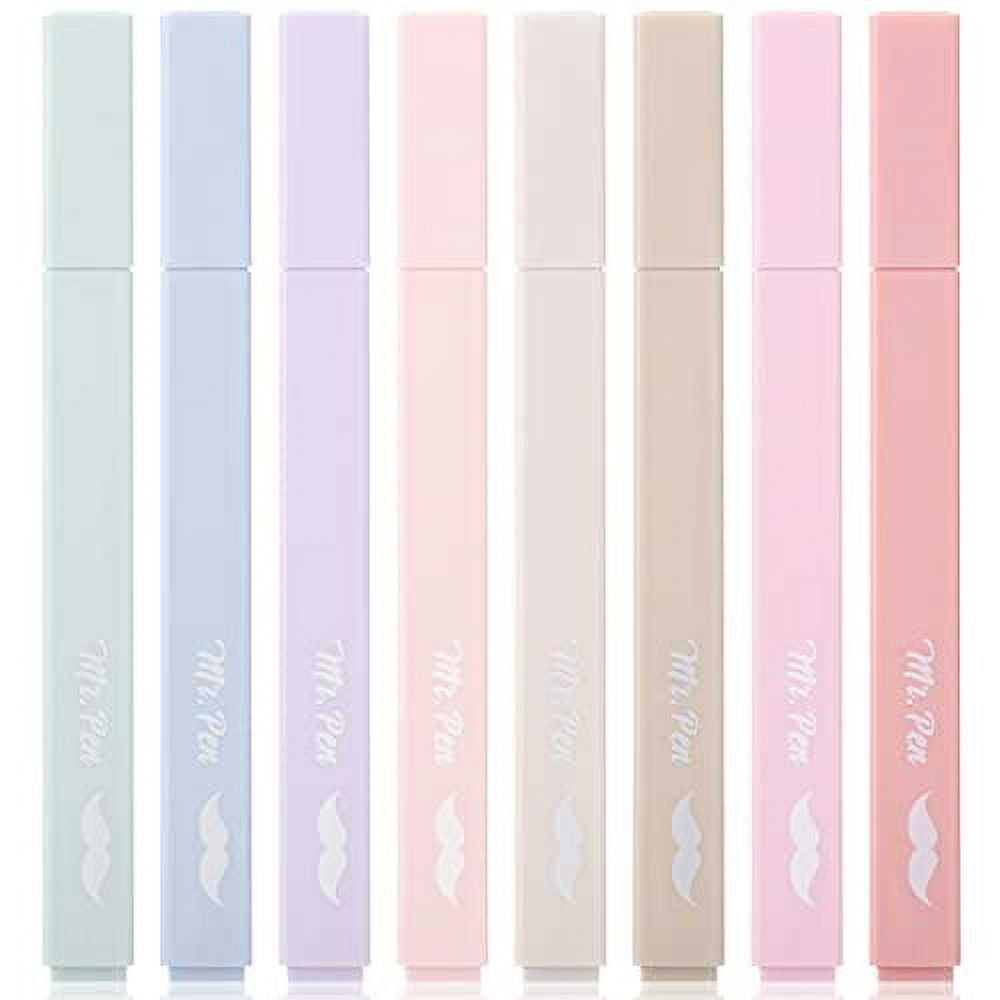 Mr. Pen- Aesthetic Highlighters, 16 pcs, Chisel Tip, Morandi Colors, No  Bleed Bible Highlighter Pastel, Assorted Colors, Cute