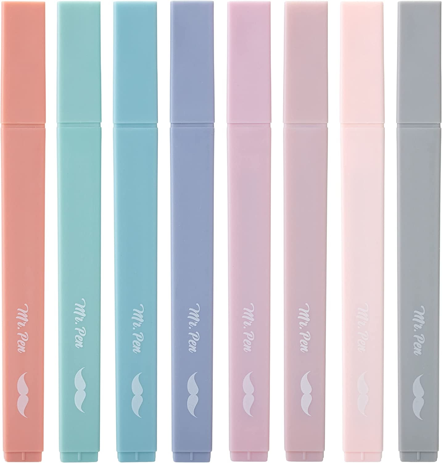Mr. Pen- 8 pcs, Aesthetic Dry Highlighters, Smear Resistant