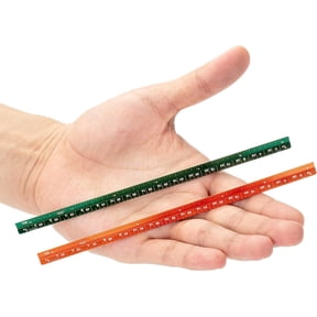 Mr. Pen Aluminium Triangle Ruler, 6 in, Green And Orange, 2 pack