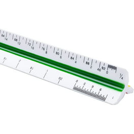 Architectural Scale Ruler (Laser-Etched) Solid Aluminum Core | 12 Inch  Triangular Architect Ruler with Imperial Measurements1