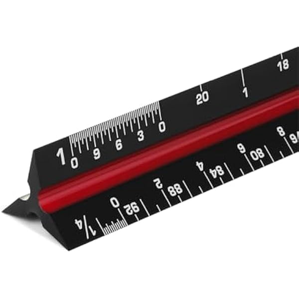 Mr. Pen- Architectural Scale Ruler, 12 inch, Black, Architect Scal ...