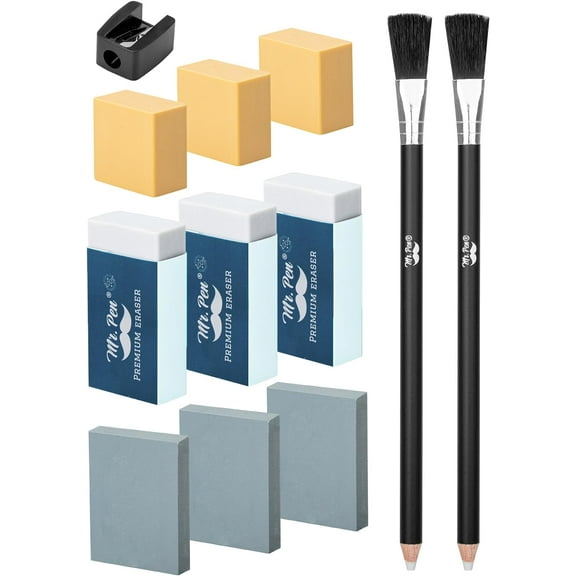 Mr. Pen- Art Eraser Set, 12Pcs, Pencil Eraser, Artist Eraser
