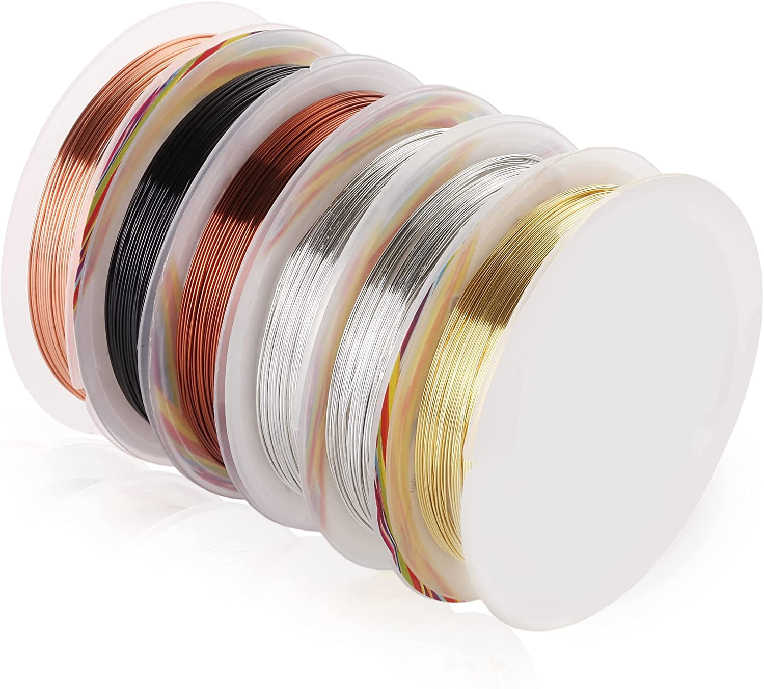 Mr. Pen- Beading Wire for Jewelry Making, 24 Gauge, 6 Rolls,19.6 Feet Each, Jewelry Wire, Wire for Jewelry Making, Beading Wire