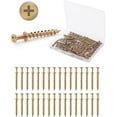 thumbnail image 1 of Mr. Pen- Bear Claw Hangers, 50 Pack, 4-in-1 Hanging Screws for D-Rings, Picture Hangers, Gold, 1 of 8