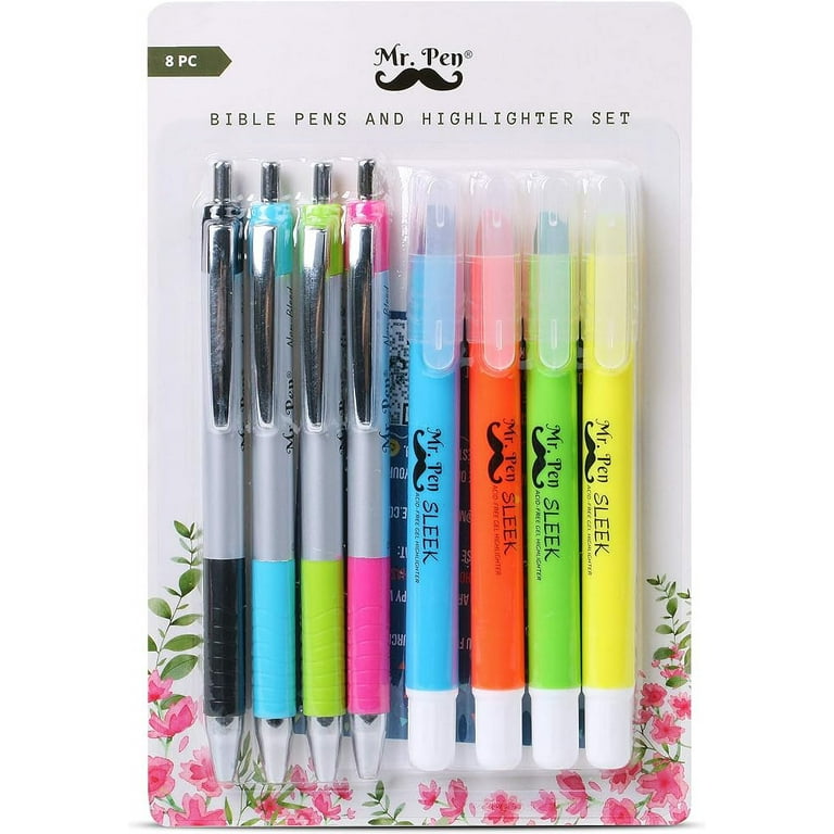  Mr. Pen- Bible Highlighters and Pens No Bleed, 8 Pack, Bible  Journaling Kit, Bible Pens No Bleed Through, Gel Highlighters/Markers Bible  Study Kit, Christian Gifts : Office Products