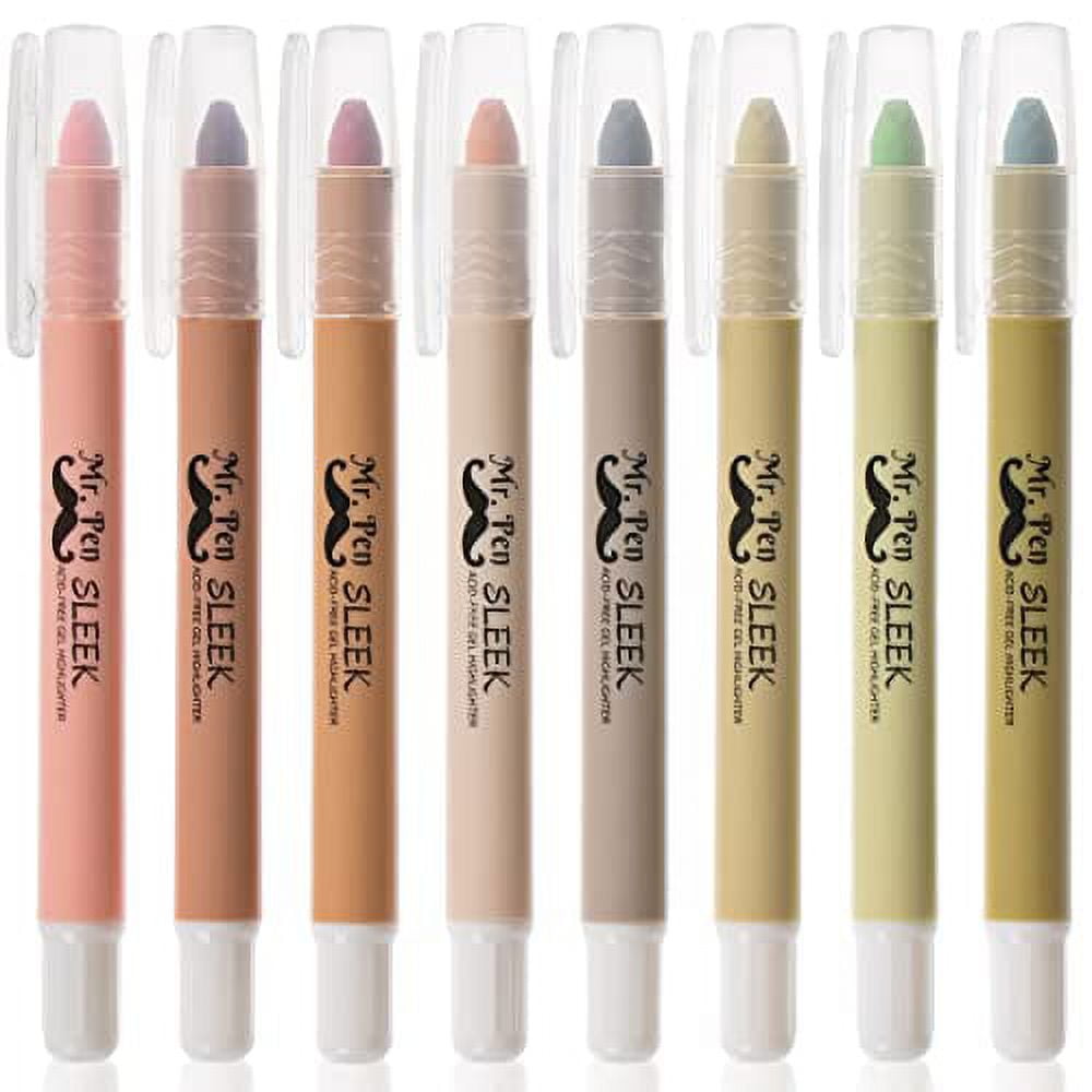 Mr. Pen Bible Highlighters, Vintage Colors, 8 Pack, Gel Highlighters