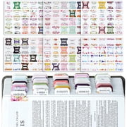 Mr. Pen- Bible Tabs, 120 Pcs, Laminated Bible Tabs with Floral Design