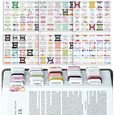 Mr. Pen- Bible Tabs, 120 Pcs, Laminated Bible Tabs with Floral Design