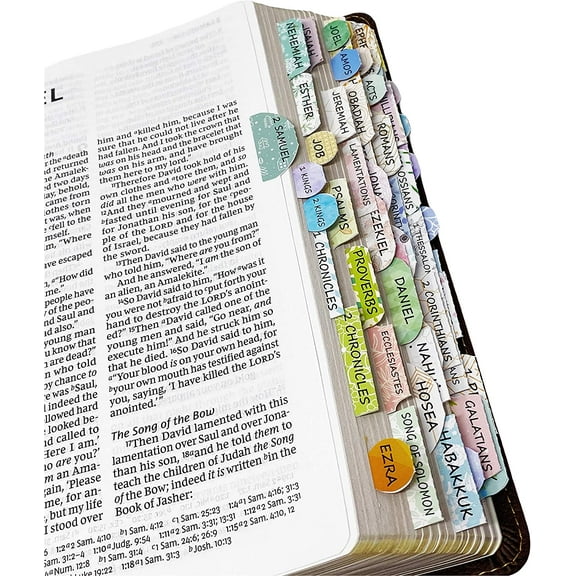 Mr. Pen- Bible Tabs, 72 Tabs (66 Books, 6 Blanks), High Gloss Paper, Bible Journaling Supplies