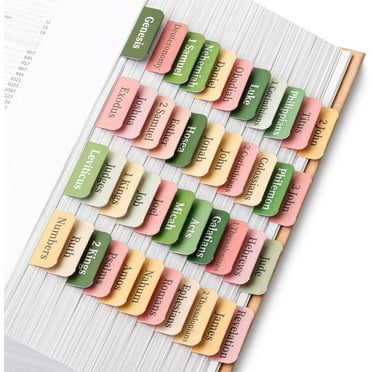 Mr. Pen- Bible Tabs, 75 Tabs, Colorful, Laminated Bible Tabs for Women and Men, Bible Tabs for Study Bible